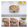 Lute Fairy in The Clouds Pill Box 2-Compartment Portable Travel Square Pill Case Daily Pill Holder with Store Vitamins Pocket Medicine Organizer for Office Home Fish Oil view 4