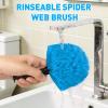 18FT Reach Cobweb Duster with Extension Pole - Spider Web Brush for Cleaning with 3-12FT 4-Section Flip-Lock Telescopic Pole, Effortlessly Cleans High Indoor & Outdoor Webs view 2
