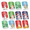 12pcs Christmas Candy Paper Boxes Pillow Style Wrapping Boxes for Party Treats and Biscuit Packaging Gift for Holiday Celebrations Style view 1