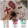 12pcs Christmas Candy Paper Boxes Pillow Style Wrapping Boxes for Party Treats and Biscuit Packaging Gift for Holiday Celebrations Style view 3