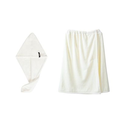 Household Towel Two-piece Hair Drying Cap Quick-drying Bath Non-shedding Shower Skirt