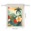 FekiLoot Summer Hawaiian 8 Pieces Cotton Drawstring Bags 5 X 7 Inch Reusable Wrapping Muslin Bag Lightweight Linen Sachet Bag Storage Pouches for Party Wedding Gift Jewelry view 2