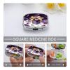 The Dream Box Under The Starry Veil Pill Box 2-Compartment Portable Travel Square Pill Case Daily Pill Holder with Store Vitamins Pocket Medicine Organizer for Office Home Fish Oil view 4