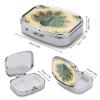 Jin Cui Ping Yu Pill Box 2-Compartment Portable Travel Square Pill Case Daily Pill Holder with Store Vitamins Pocket Medicine Organizer for Office Home Fish Oil view 2