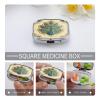 Jin Cui Ping Yu Pill Box 2-Compartment Portable Travel Square Pill Case Daily Pill Holder with Store Vitamins Pocket Medicine Organizer for Office Home Fish Oil view 4