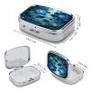 Pandora's Blue Botanicals Pill Box 2-Compartment Portable Travel Square Pill Case Daily Pill Holder with Store Vitamins Pocket Medicine Organizer for Office Home Fish Oil view 2