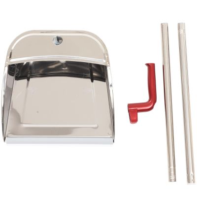 Healeved Rustless Stainless Steel Dustpan with Handle, Thickened Heavy-Duty Cleaning Dust Pan for Home and Office Garbage Collection, Household Cleaning Supplies for Floor and Trash Removal