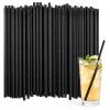 1000 Pack Black Paper Straws, 8" x 0.24", Disposable Drinking Straws Bulk, Eco-Friendly Drinking Straw, Compostable, for Bars Restaurants Party Weddings view 1