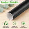 1000 Pack Black Paper Straws, 8" x 0.24", Disposable Drinking Straws Bulk, Eco-Friendly Drinking Straw, Compostable, for Bars Restaurants Party Weddings view 3