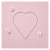2pcs DIY Metal Floral Wreath Frame Heart Shaped for Home Wedding Party - Wire Flower Hoop Craft Base Valentine's Day Decor Supplies view 2