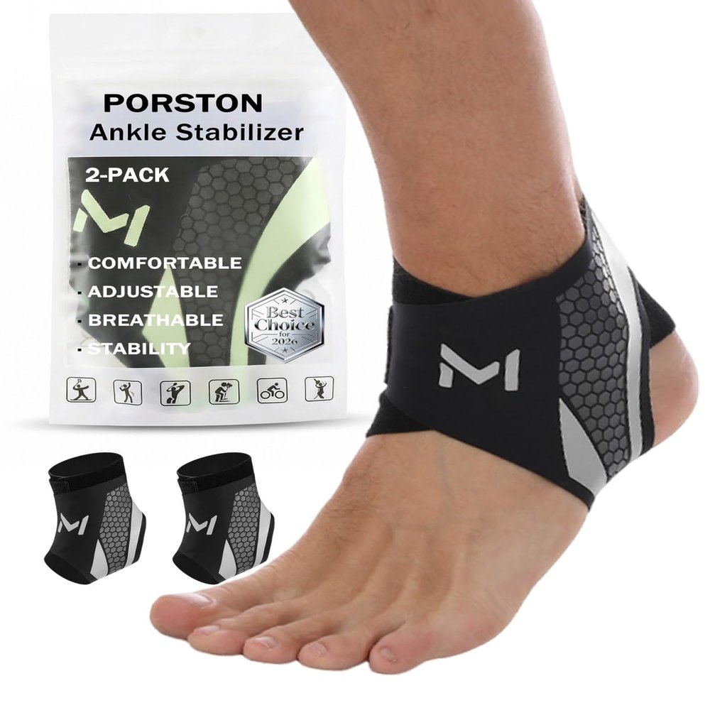 2-Pack Ankle Brace for Men & Women,Adjustable Lace up Ankles Sock,Basketball Ankle Stabilizer with Straps,Orthopedic Compression Sleeve for Plantar Fasciitis Relief,Tendonitis,Sprained(Gray)