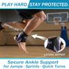 2-Pack Ankle Brace for Men & Women,Adjustable Lace up Ankles Sock,Basketball Ankle Stabilizer with Straps,Orthopedic Compression Sleeve for Plantar Fasciitis Relief,Tendonitis,Sprained(Gray) view 2