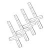 4Pcs Cross Shaped Iron Wreath Frame Metal Wire Flower Ring Wall Mounted DIY Form for Holiday Indoor Outdoor Use view 2