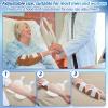 Funnysoft 2 Pcs Sheepskin Elbow Protectors Brown Soft Elbow Arm Cushions Pads with Adjustable Straps Pressure Sore Prevention Pain Relief for Elderly Bedridden Patients Surgery Recovery view 2