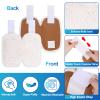 Funnysoft 2 Pcs Sheepskin Elbow Protectors Brown Soft Elbow Arm Cushions Pads with Adjustable Straps Pressure Sore Prevention Pain Relief for Elderly Bedridden Patients Surgery Recovery view 3