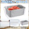 100 Pack Disposable Poly Lug Liners 23" x 23" Heavy Duty Thick Plastic Meat Lug Liners 2.5 Mil Food Basket Bag for Meat Processing & Mixing Plastic Flat Transport Bag for Instant Cleanup view 3