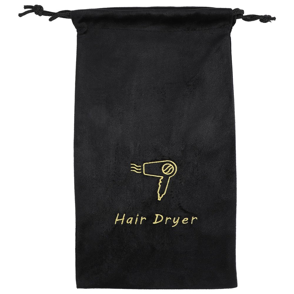 WATIIFUFU Hair Dryer Storage Bag Drawstring Velvet Pouch 19x35cm Portable Hair Blow Dryer Travel Carrying Bag for Salon and Home Use