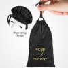 WATIIFUFU Hair Dryer Storage Bag Drawstring Velvet Pouch 19x35cm Portable Hair Blow Dryer Travel Carrying Bag for Salon and Home Use view 3