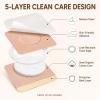Prgislew 50Pcs Castor Oil Patches, Organic Cotton Castor Oil Pack Wrap Disposable Self-Adhesive Belly Button Patch Cover for Castor Oil, Mess-Free Anti Leakage No Wash Castor Oil Packs for Stomach view 3