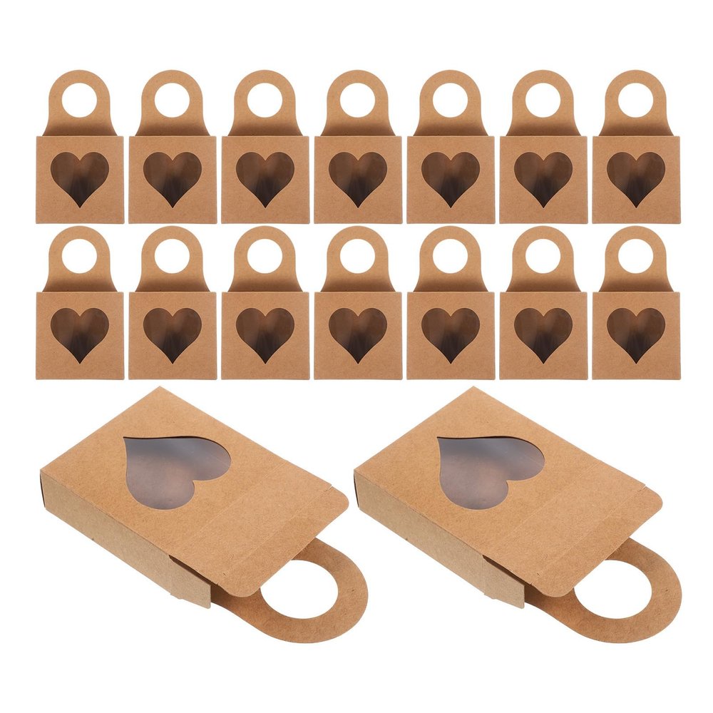 ADOCARN 25pcs Kraft Paper Wine Bottle Boxes with Window and Handle Portable Wine Bottle Holders for Wrapping and Home Decoration Hanging for Parties and Events