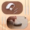 10 PCS Hearing Aid Cleaning Tools, Hearing Aid Vent Earhook Tube Cleanings Brush Kit Tubes Cleanings Brushs Tube Cleaning Tool for Earbuds Headphones Small Holes Cleaner Small Brush view 4