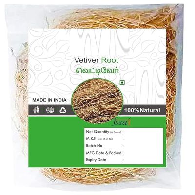 DS Vetiver Root 100g Khus Root Vetiveria Zizanioides Vala Kas Ramacham Vetiver for Hair Growth Healthy Skin (Pack of 1 X 100g)