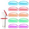 10 PCS Tooth Pastetooth Paste Squeeze, Plastic Toothpaste Tube Squeezer Tool Hanging Kids Toothpaste Dispenser Clip Holder for Bathroom, Suitable for Toothpastes Cream Cosmetics and Paint (5 Colors) view 1