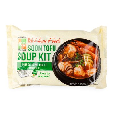 House Foods, Tofu Soup Kit Medium Hot, 13 Ounce