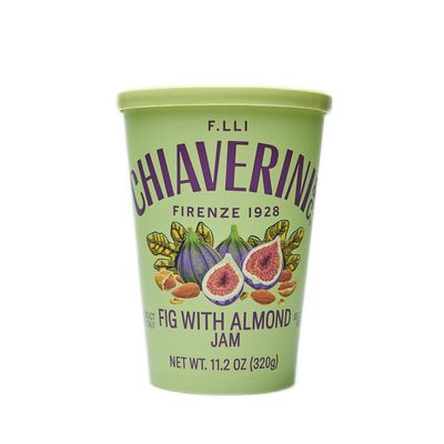CHIAVERINI Italian Fig & Almond Fruit Preserves Jam from Florence Tuscany | 4 Natural Ingredient Recipe | No High Fructose Corn Syrup | Non-GMO | 11.2 oz Tapered Jar