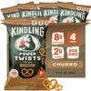 Kindling Protein Pretzels - Churro | Protein-Packed Snack | Kosher | 8 - 9g Protein Per Serving | Only 1-2g of Total Sugar | No Artificial Flavors, Soy-Free | Kids Snacks & Lunches, Office Snacks, & On-the-Go | 4-Pack (6.5oz Bags) view 1