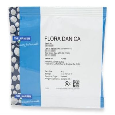 FLORA DANICA (AROMA TYPE B) MESOPHILIC CULTURE (50U- GOOD FOR 130 GALLONS) from Know-How Foods - IDEAL FOR BRIE, CAMEMBERT + CONTINENTAL CHEESES