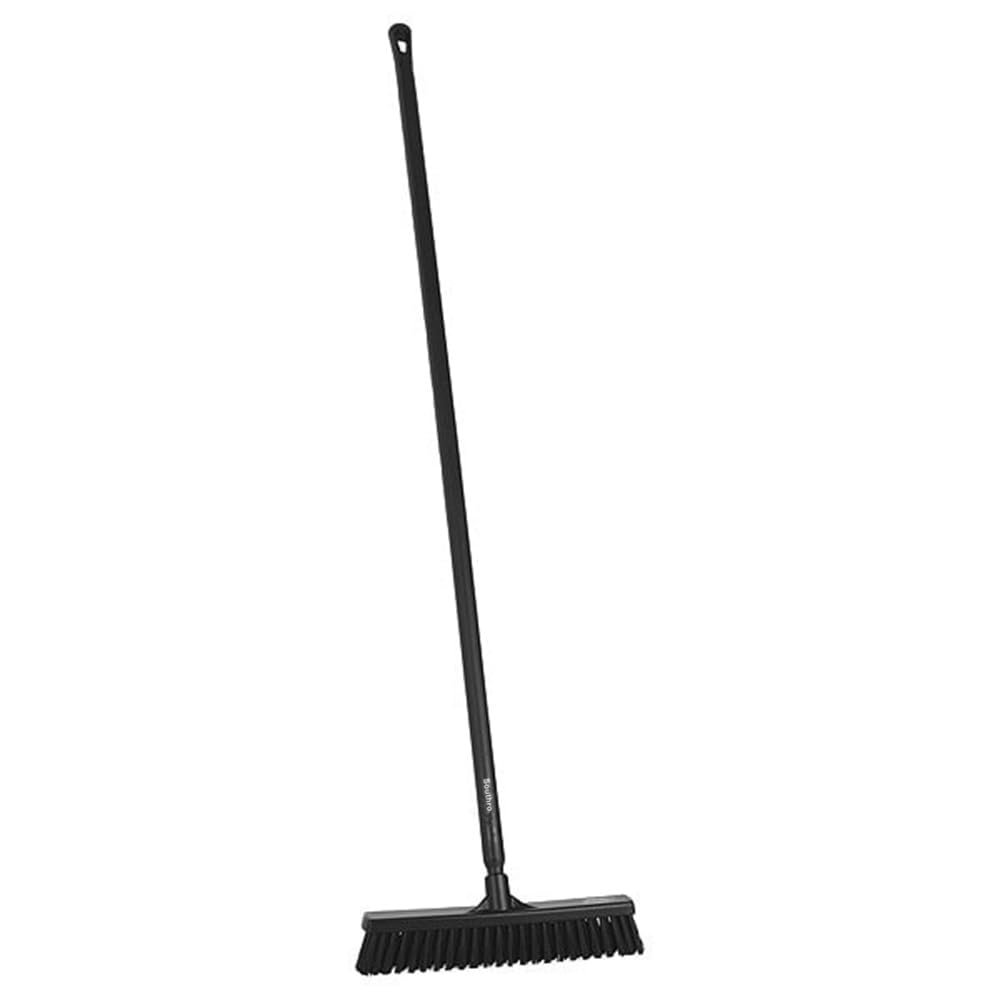 16 in Sweep Face Push Broom, Soft/Stiff Combination, Black, Mfr: 31749/29629-A