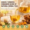 120 Premium Turmeric Ginger Cinnamon Tea, Turmeric Ginger Herbal Tea, Digestive Support, Vegan, Sugar Free, Caffeine Free, Daily Wellness Tea, Gift Choice, Rich & Warming Taste view 4