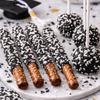 Oasis Supply Graduation Sprinkle Mix Edible Graduation Cake & Cupcake Decorations with Caps, Sprinkles, Black Jimmies, White Jimmies, School Party Dessert Toppings (Black and White Sprinkles) view 3