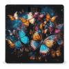 Colorful Butterflies Flying Around on Black Background Bathroom Scale for Body Weight with High Precision Large LCD Backlight Display Digital Weighing Scale with BMI Capacity Up to 180kg view 1