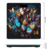 Colorful Butterflies Flying Around on Black Background Bathroom Scale for Body Weight with High Precision Large LCD Backlight Display Digital Weighing Scale with BMI Capacity Up to 180kg view 2
