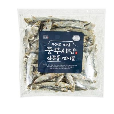 40-Year Tradition Jungbu Market Kim Jongpung Dried Anchovy (Dipori), Frozen, 550g (19.4 oz), 1 Pack, Made in Korea
