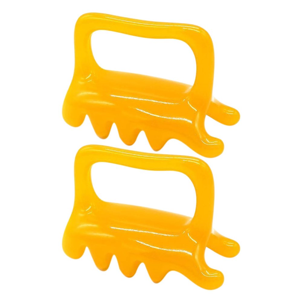 TOPPERFUN Beeswax Resin Massage Tools 2pcs Handheld Back Neck Shoulder Massagers Manual Body Massage for Fascia Relief Household Use