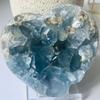 Celestite Geode Heart 8001000g Blue Crystal Cluster for, & Home Decor | Crystals and Stones Gift for Relaxation & Balance view 2