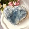 Celestite Geode Heart 8001000g Blue Crystal Cluster for, & Home Decor | Crystals and Stones Gift for Relaxation & Balance view 4