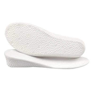 Tofficu Heightening Shock-Absorbing Sports Insoles Pair Breathable Elastic Shoe Cushions with Sweat Absorption for Basketball and Athletic Footwear, White Size 37-38, 3.5cm