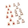 Ipetboom 20pcs Heart Print Drawstring Package Bags Small Candy Wrapping Containers Assorted Beige and Natural Cotton Bags for Wedding Party Favor and Christmas Packaging view 1