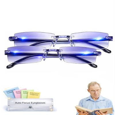 YVTWHZF Auto Focus Glasses Self Adjusting, 2026 New Intelligent Dual Focus Glasses, Eye Strain Computer Readers Eyeglasses(2pcsB)