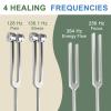 Awzhmy Tuning Forks for Healing Set 128Hz 136.1Hz 256Hz 384Hz Weighted & Unweighted Resonance Sound Therapy Tuning Fork Set, Healing Instruments for Meditation Yoga Chakra Balance view 3