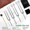 Awzhmy Tuning Forks for Healing Set 128Hz 136.1Hz 256Hz 384Hz Weighted & Unweighted Resonance Sound Therapy Tuning Fork Set, Healing Instruments for Meditation Yoga Chakra Balance view 4