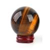 Gemstone Sphere Balls, Tiger's Eye Crystal Ball with Stand,Home and Office Decoration, Balancing,10cm view 1