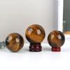 Gemstone Sphere Balls, Tiger's Eye Crystal Ball with Stand,Home and Office Decoration, Balancing,10cm view 2