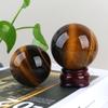 Gemstone Sphere Balls, Tiger's Eye Crystal Ball with Stand,Home and Office Decoration, Balancing,10cm view 4