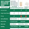 100Pcs Disposable Castor Oil Patches, 2.35x2.75in Waterproof Pack Wrap, Self-Adhesive Organic Cotton Pads for Neck, Liver, Insomnia, Constipation Relief, Breathable, Portable (No Oil Included) view 3