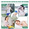 100Pcs Disposable Castor Oil Patches, 2.35x2.75in Waterproof Pack Wrap, Self-Adhesive Organic Cotton Pads for Neck, Liver, Insomnia, Constipation Relief, Breathable, Portable (No Oil Included) view 4